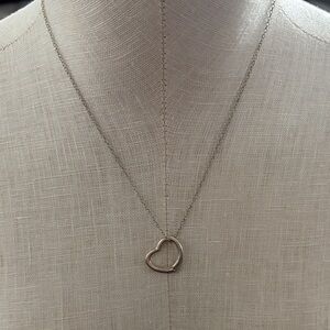 Elegant Silver Heart Necklace